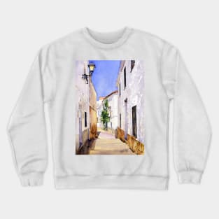 An Old Street In Padules Crewneck Sweatshirt